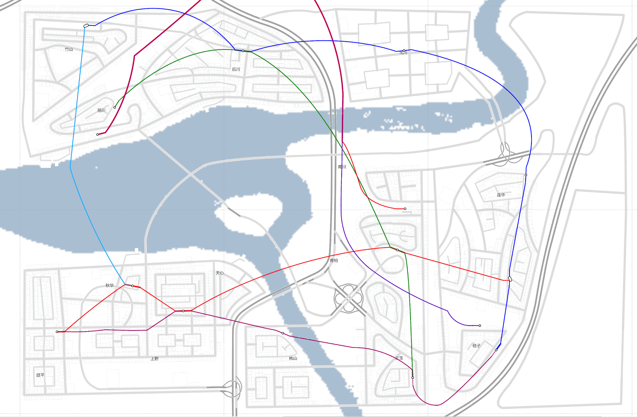全市规划一期示意图